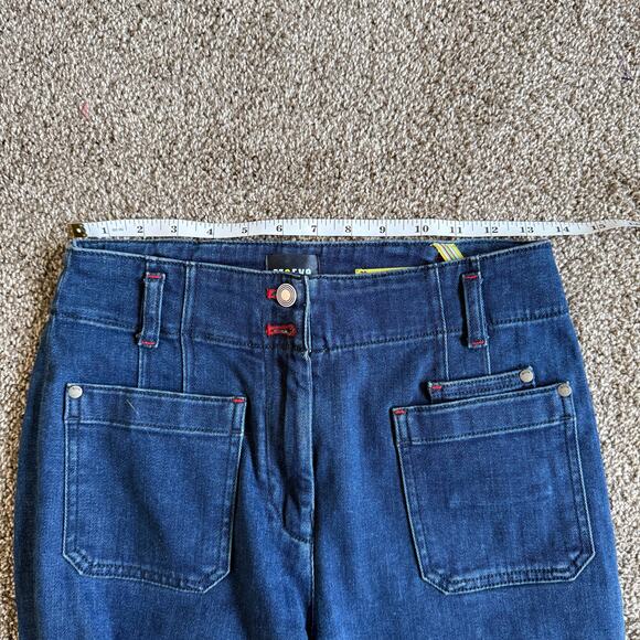 Maeve by Anthropologie Jeans Sz 28 Junie Slim High Rise Dark Wash Patch Pockets - Picture 5 of 7